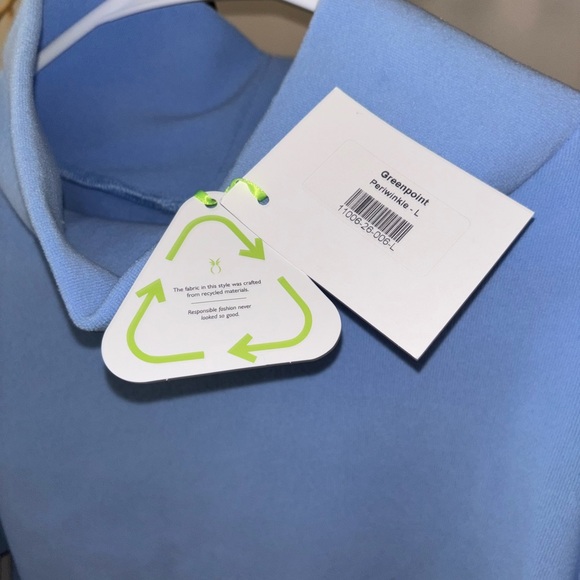 Dudley Stephens Greenpoint Turtleneck Periwinkle Blue Fleece Large New & W/Bag - Picture 6 of 11